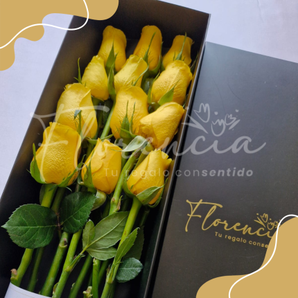 Caja de 12 rosas